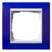 Рамка 1-ая Gira Event Матово-Синий цвет вставки Белый глянцевый