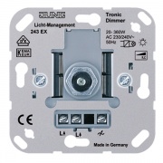 Диммер поворотный 20-360Вт для л.н.,галоген.(отсчека фазы) Jung механизм