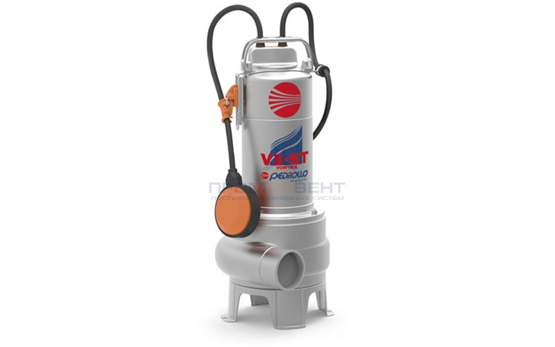 Насос фекальный Pedrollo VXm 15/50-ST - 1,1 кВт (1x230 В, Qmax 650л/мин, Hmax 13м, кабель 10м)