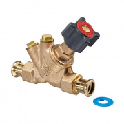 Вентиль запорный Oventrop Hydrocontrol APR - Ду40 D42мм (Пресс/Пресс, PN16, отверстия для измерений)