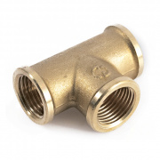 Тройник латунный резьбовой равнопроходный STOUT (ВР) - 1"1/2