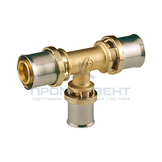 Тройник переходной Giacomini RM151 - 26x3.0 x 16x2.0 x 26x3.0 (прессовой, для металлопластик.труб)