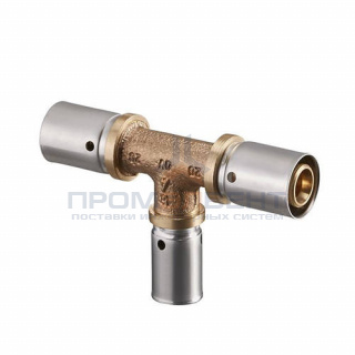 Тройник переходной Oventrop Cofit P - 26x3.0 x 16x2.0 x 26x3.0 (прессовой, бронза)