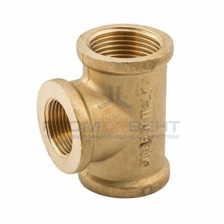 Тройник с внутренней резьбой переходной ELSEN METALIT EBF03 - 3/4" x 1/2" x 3" (латунь без покрытия)