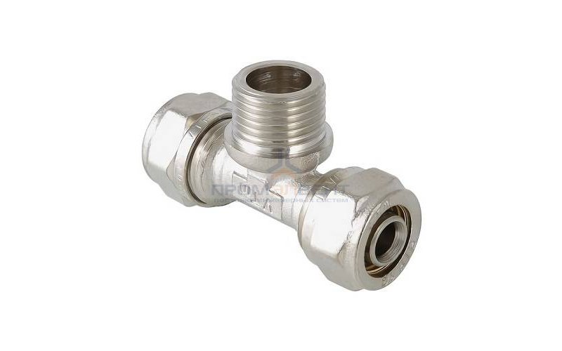 Тройник с переходом на наружную резьбу VALTEC VTm.333 - 26 x 1