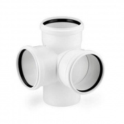 Крестовина двухплоскостная 87° REHAU RAUPIANO PLUS - 110 (для системы внутренней канализации)