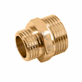 Ниппель латунный резьбовой переходной STOUT - 4" x 2"1/2