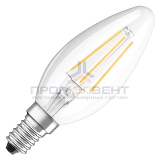 Лампа филаментная светодиодная свеча Osram LED SCL B 60 DIM 5W/827 230V CL E14 520lm Filament
