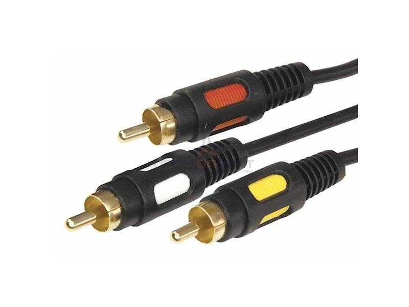 Шнур 3RCA Plug-3RCA Plug 5М GOLD