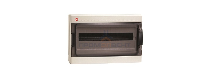 Щиток настенный DKC на 18 модулей IP65 серый с прозрачной дверцей