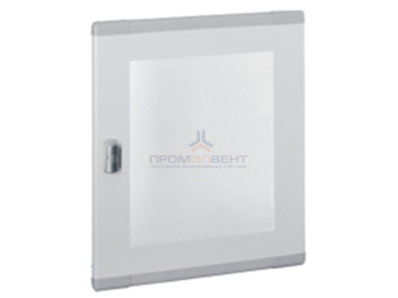 Дверь со стеклом плоская для шкафов Legrand XL3 160-400 высотой 750мм 4 рейки